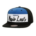thumbnail image 1 of Men's Mitchell & Ness Black Toronto Maple Leafs Retro Script Colorblock Snapback Hat, 1 of 4