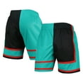 thumbnail image 1 of Men's Mitchell & Ness Black/Turquoise Vancouver Grizzlies Hardwood Classics 2001 Split Swingman Shorts, 1 of 3