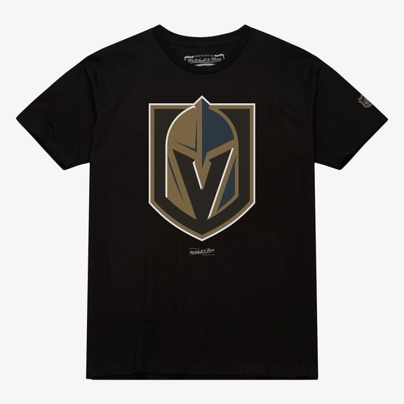 Men's Mitchell & Ness Black Vegas Golden Knights Core Current Logo T-Shirt