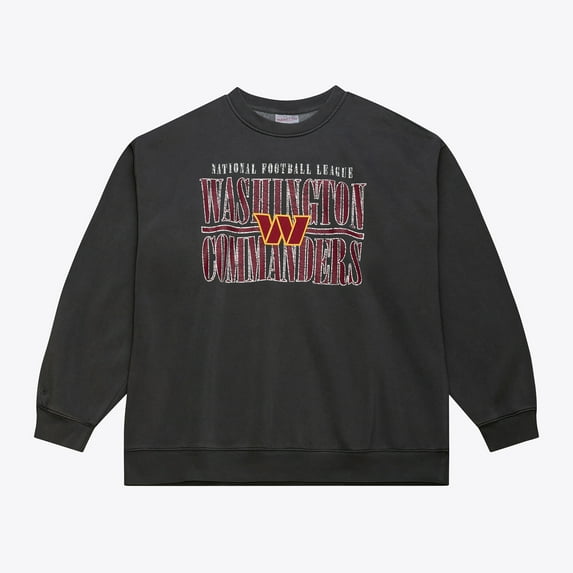 Men's Mitchell & Ness Black Washington Commanders Downtown Collection Fleece Sweatshirt
