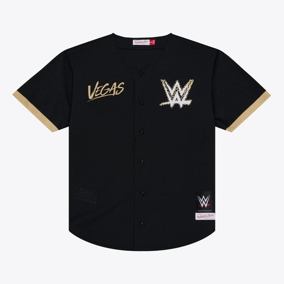 Men's Mitchell & Ness Black WrestleMania 42 Batting Practice Jersey
