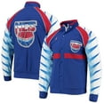 thumbnail image 1 of Men's Mitchell & Ness Blue New Jersey Nets Hardwood Classics Authentic Warm-Up Raglan Full-Zip Jacket, 1 of 4