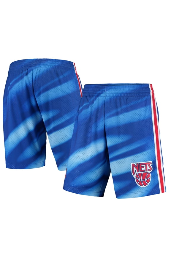 Men's Mitchell & Ness Blue New Jersey Nets Hardwood Classics Swingman Shorts