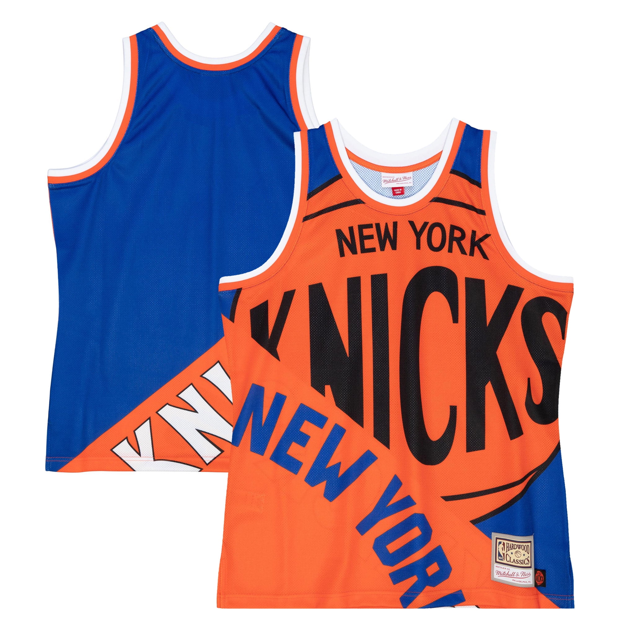 Men's Mitchell & Ness Blue New York Knicks Big Face 5.0 Fashion