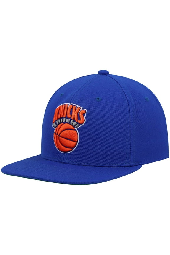 Men's Mitchell & Ness Blue New York Knicks Hardwood Classics Team Ground 2.0 Snapback Hat