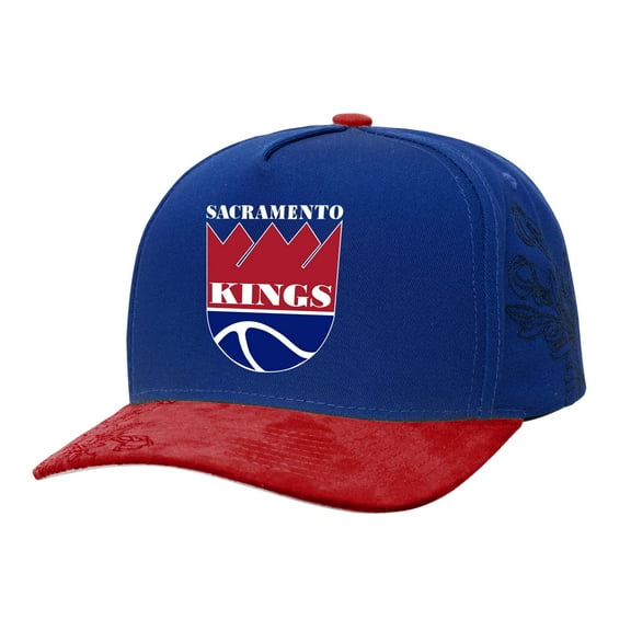 Men's-Mitchell & Ness Blue/Red Sacramento Kings May Flowers Adjustable Hat
