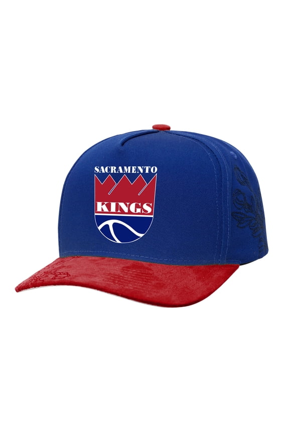 Men's-Mitchell & Ness Blue/Red Sacramento Kings May Flowers Adjustable Hat
