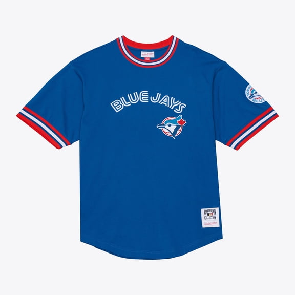 Men's Mitchell & Ness Blue Toronto Blue Jays Wild Pitch Ringer T-Shirt