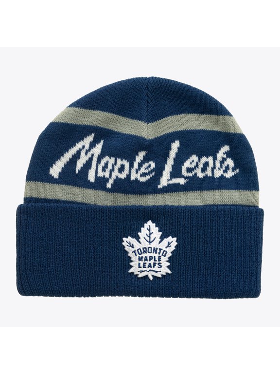 Men's Mitchell & Ness Blue Toronto Maple Leafs Head Coach Cuffed Knit Hat