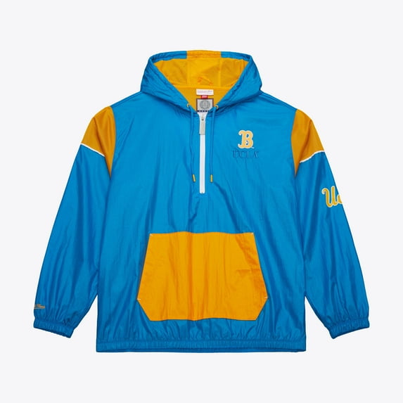 Men's Mitchell & Ness Blue UCLA Bruins Anorak Vintage Logo Half-Zip Hoodie Jacket