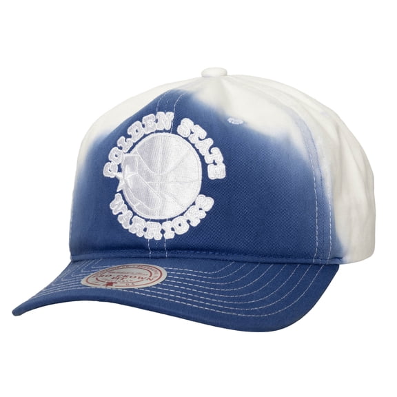 Men's Mitchell & Ness  Blue/White Golden State Warriors Dip Dye Pro Crown Adjustable Hat