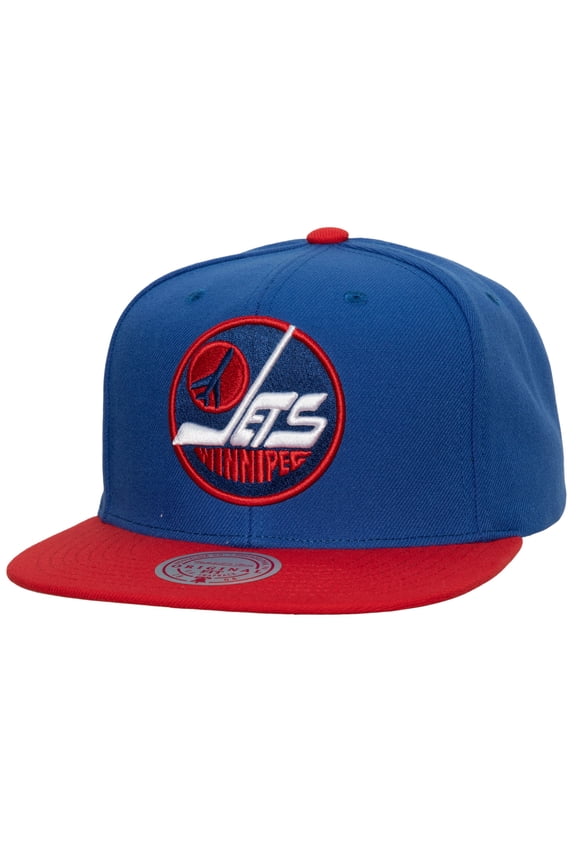 Men's Mitchell & Ness Blue Winnipeg Jets Core Team Ground 2.0 Snapback Hat