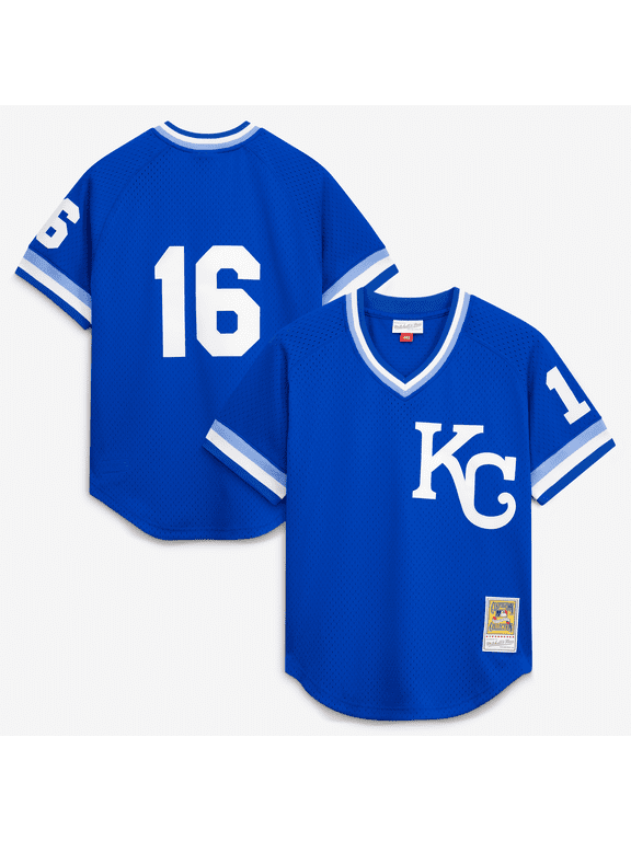 Men's Mitchell & Ness Bo Jackson Royal Kansas City Royals Authentic Batting Practice Jersey