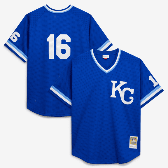 Men's Mitchell & Ness Bo Jackson Royal Kansas City Royals Cooperstown Collection Big & Tall Mesh Batting Practice Jersey
