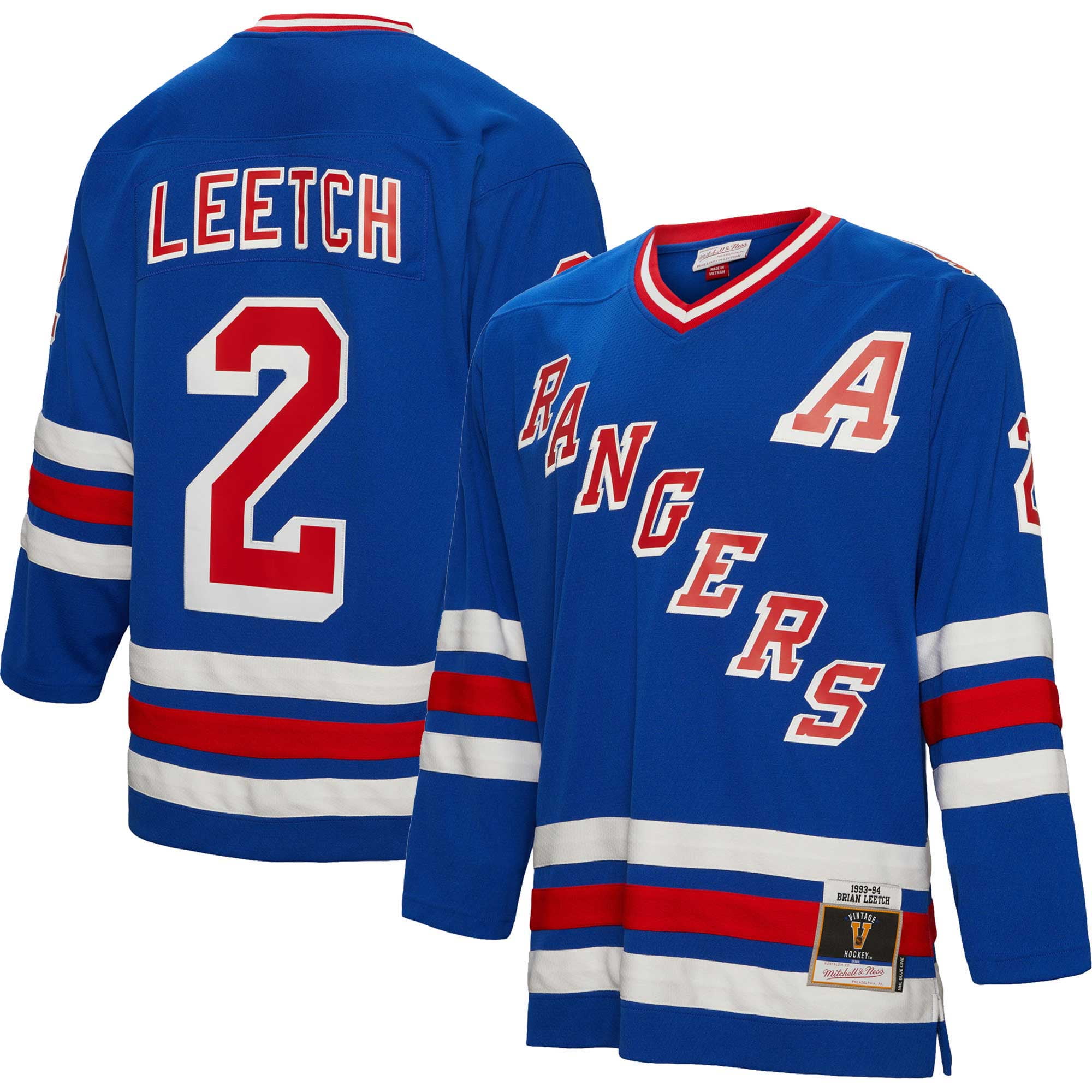 Men's Mitchell & Ness Brian Leetch Blue New York Rangers Alternate