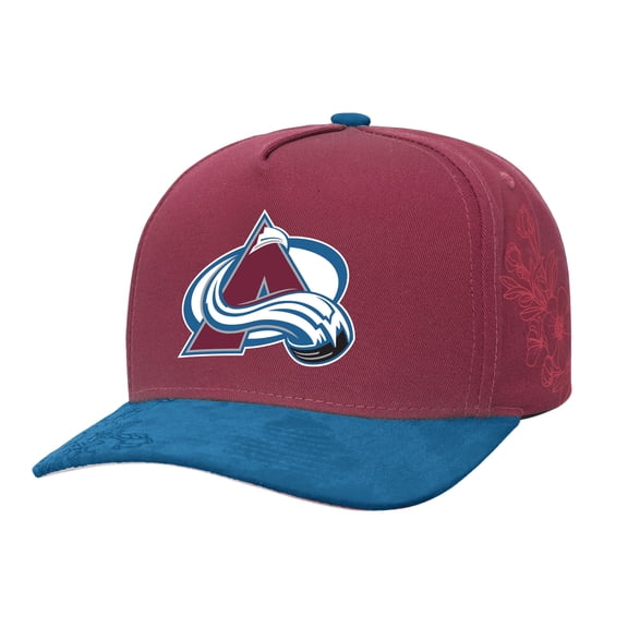 Men's Mitchell & Ness Burgundy/Blue Colorado Avalanche May Flowers Pro Crown Adjustable Hat