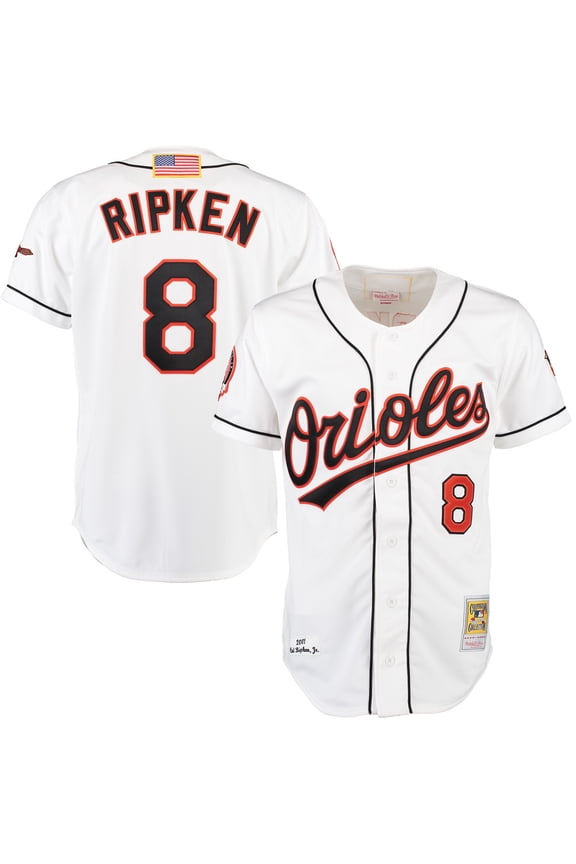 Men's Mitchell & Ness Cal Ripken White Baltimore Orioles Home Authentic Jersey
