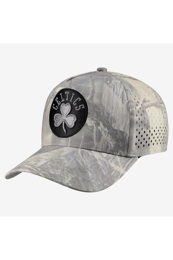 Men's Mitchell & Ness Camo Boston Celtics Perfect Pro Adjustable Hat