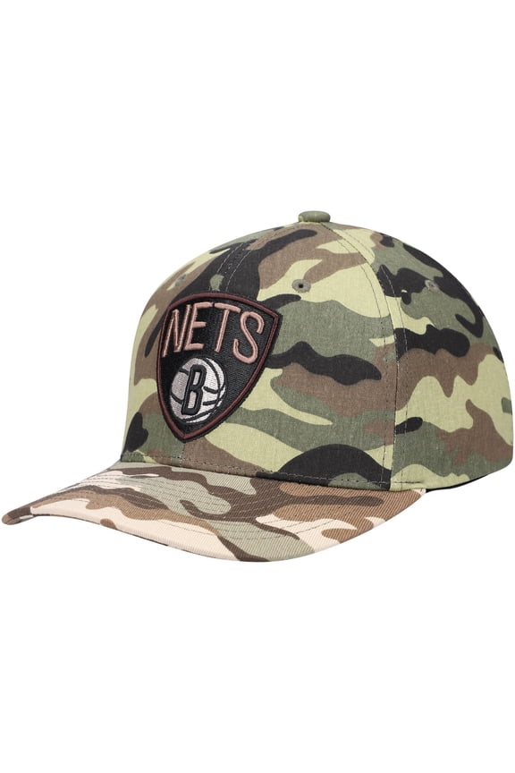 Men's Mitchell & Ness Camo Brooklyn Nets Woodland Desert Snapback Hat