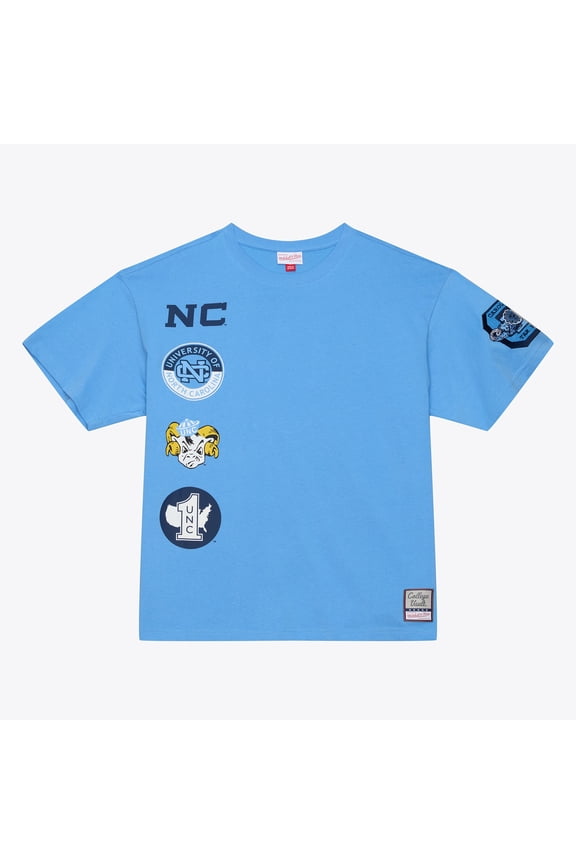 Men's Mitchell & Ness Carolina Blue North Carolina Tar Heels Double Clutch Premium T-Shirt
