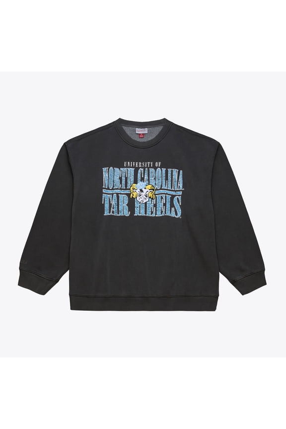 Men's Mitchell & Ness Charcoal North Carolina Tar Heels Downtown Fleece Sweatshirt