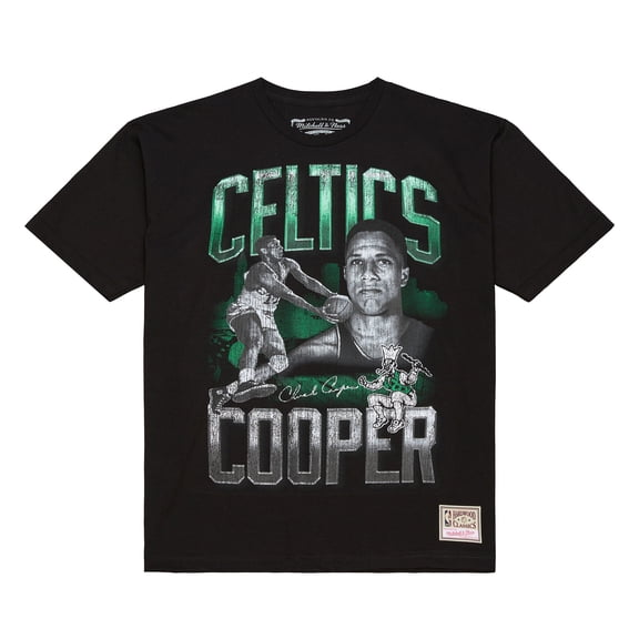 Men's Mitchell & Ness Chuck Cooper Black Boston Celtics 75th Anniversary Pioneers Player T-Shirt