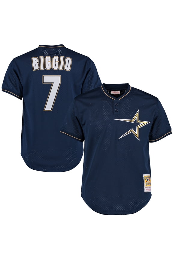 Men's Mitchell & Ness Craig Biggio Navy Houston Astros Authentic Batting Practice Jersey
