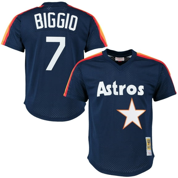 Men's Mitchell & Ness Craig Biggio Navy Houston Astros Authentic Batting Practice Jersey
