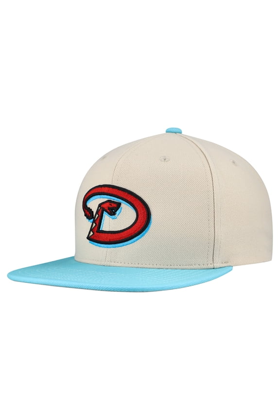 Men's Mitchell & Ness Cream Arizona Diamondbacks Basic Flip Snapback Hat