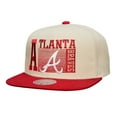 thumbnail image 1 of Men's Mitchell & Ness Cream Atlanta Braves Cooperstown Collection Speed Zone Snapback Hat, 1 of 4