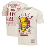 Mens Mitchell & Ness Cream Chicago Bulls Hardwood Classics Champions Vintage T-Shirt