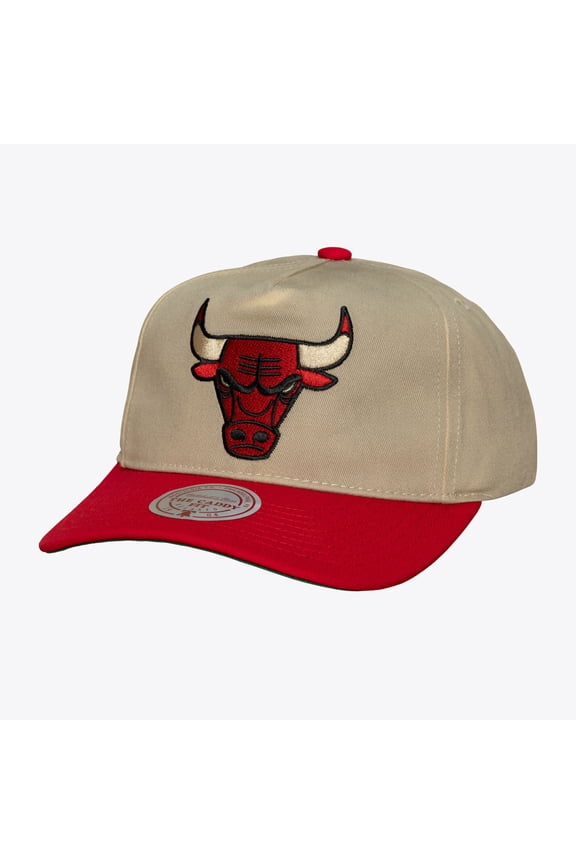 Men's Mitchell & Ness Cream Chicago Bulls Hardwood Classics Retro Roots Snapback Hat