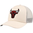 thumbnail image 1 of Men's Mitchell & Ness Cream Chicago Bulls Trucker Adjustable Hat, 1 of 4