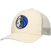 Mens Mitchell & Ness Cream Dallas Mavericks Trucker Adjustable Hat