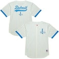 thumbnail image 1 of Men's-Mitchell & Ness  Cream Detroit Lions Final Seconds Vintage Logo Mesh Button-Up Shirt, 1 of 7