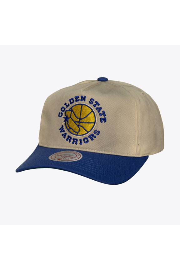 Men's Mitchell & Ness Cream Golden State Warriors Hardwood Classics Retro Roots Snapback Hat