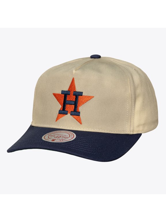 Men's Mitchell & Ness Cream Houston Astros Retro Roots Deadstock Cooperstown Adjustable Hat