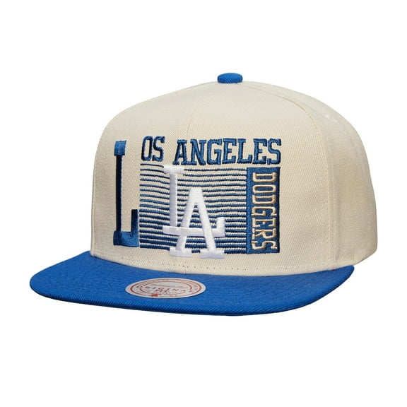 Men's Mitchell & Ness Cream Los Angeles Dodgers Cooperstown Collection Speed Zone Snapback Hat