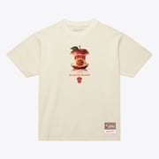 Mens Mitchell & Ness Cream New York Knicks Court Apple T-Shirt