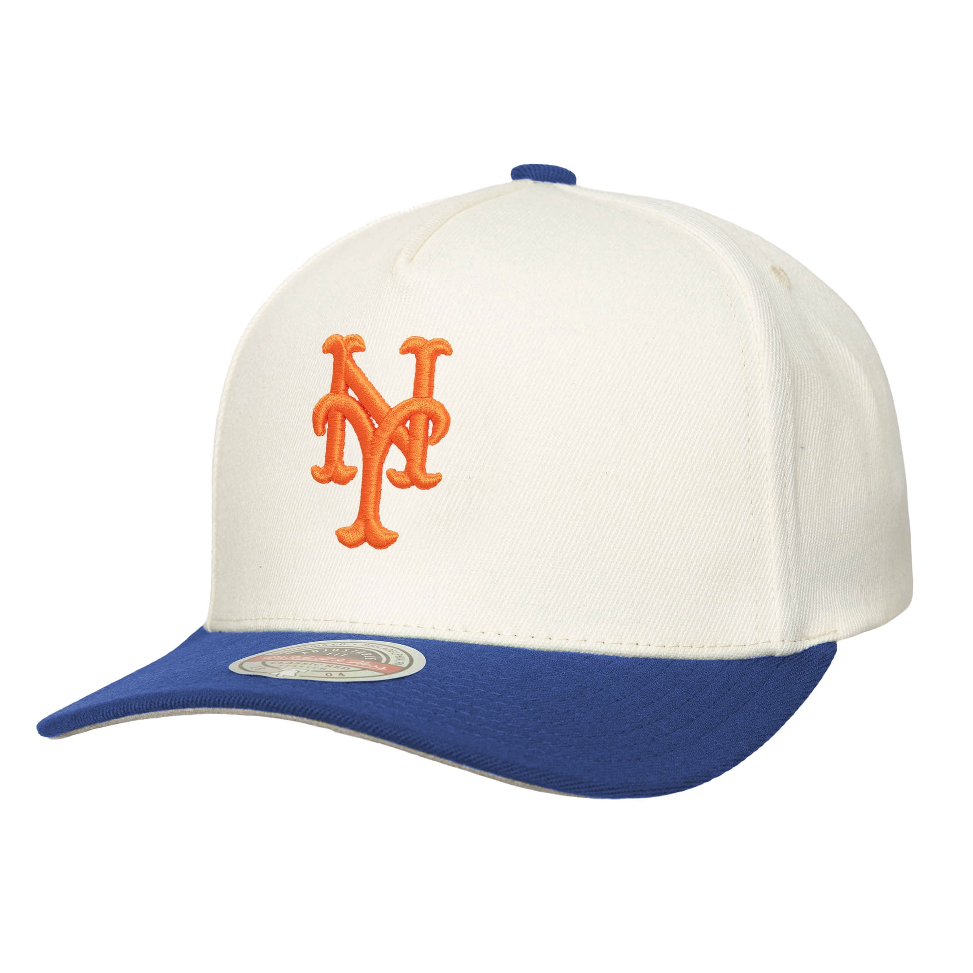 メッシ Men's Mitchell & Ness Cream New York Mets Stretch-Snapback Hat
