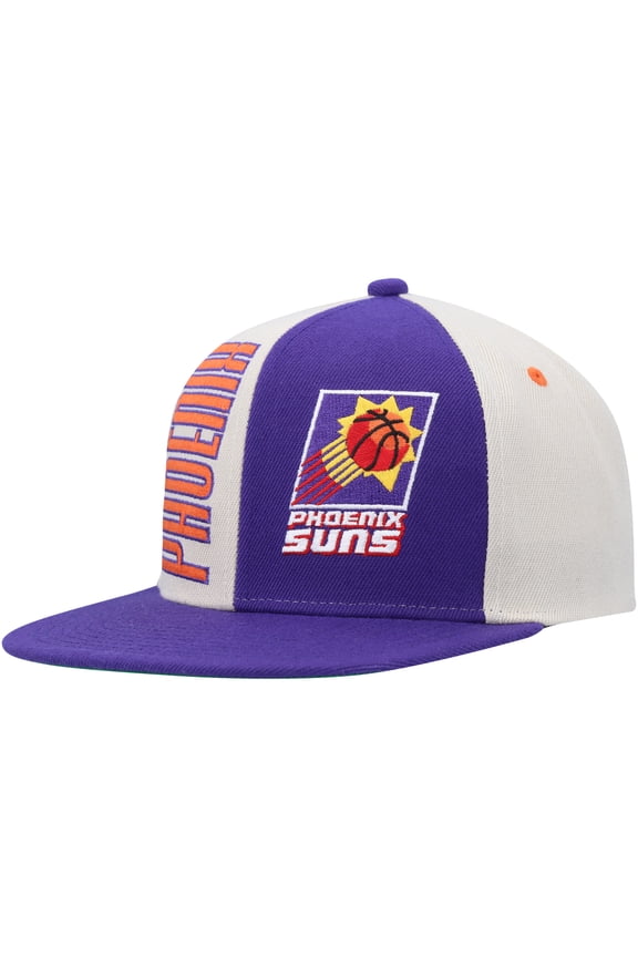 Men's Mitchell & Ness Cream/Purple Phoenix Suns Hardwood Classics Pop Snapback Hat