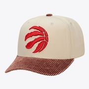 Men's Mitchell & Ness Cream/Red Toronto Raptors Washed Corduroy Pro Crown Snapback Hat