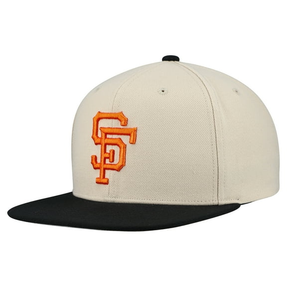 Men's Mitchell & Ness Cream San Francisco Giants Cooperstown Collection Basic Flip Snapback Hat