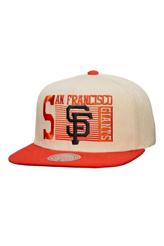 Men's Mitchell & Ness Cream San Francisco Giants Cooperstown Collection Speed Zone Snapback Hat