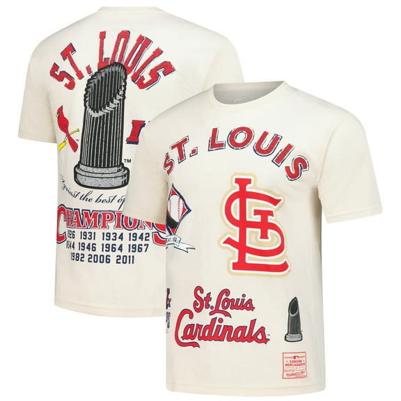 Men's Mitchell & Ness Cream St. Louis Cardinals Legacy Defined T-Shirt