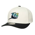 thumbnail image 1 of Men's Mitchell & Ness  Cream Tampa Bay Rays Coop Stretch-Snapback Hat, 1 of 2