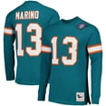 thumbnail image 1 of Men's Mitchell & Ness Dan Marino Aqua Miami Dolphins Throwback Retired Player Name & Number Long Sleeve Top, 1 of 4