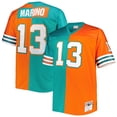 thumbnail image 1 of Men's Mitchell & Ness Dan Marino Aqua/Orange Miami Dolphins Big & Tall Split Legacy Retired Player Replica Jersey, 1 of 3