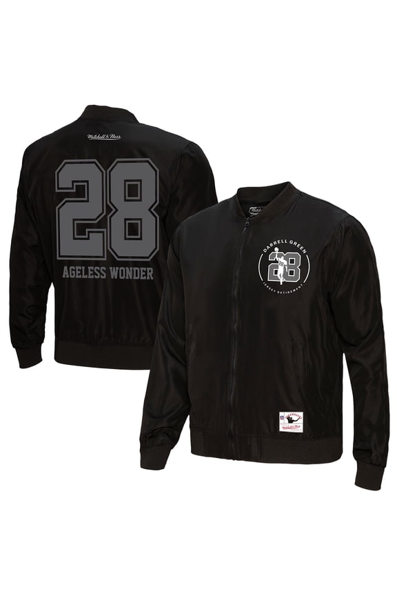 Men's Mitchell & Ness Darrell Green Black Washington Commanders Ageless Wonder Full-Zip Jacket