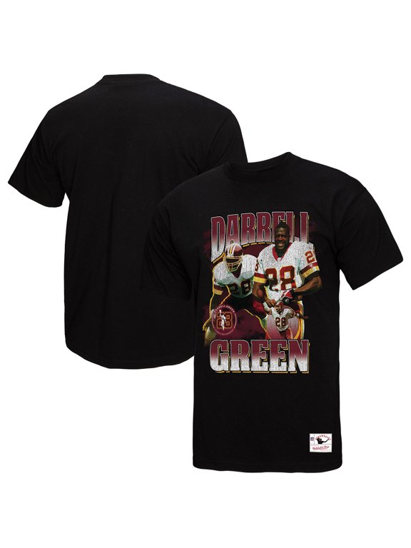 Men's Mitchell & Ness Darrell Green Black Washington Commanders Player Graphic T-Shirt